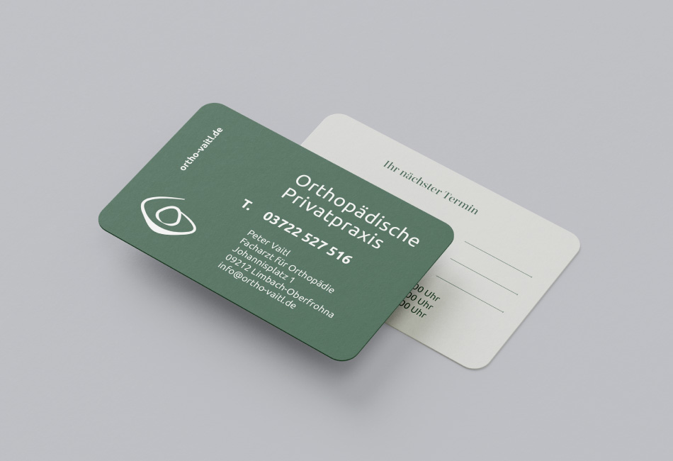 Visitenkarten der Orthopädischen Privatpraxis